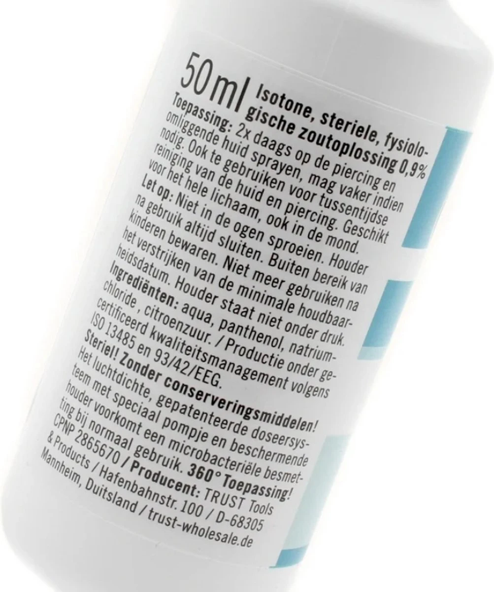 Cleany Skin - Piercing Spray - Zoutoplossing Reiniginsspray Voor Piercings 4 Cleany Skin - Piercing Spray - Zoutoplossing Reiniginsspray Voor Piercings - Afbeelding 2