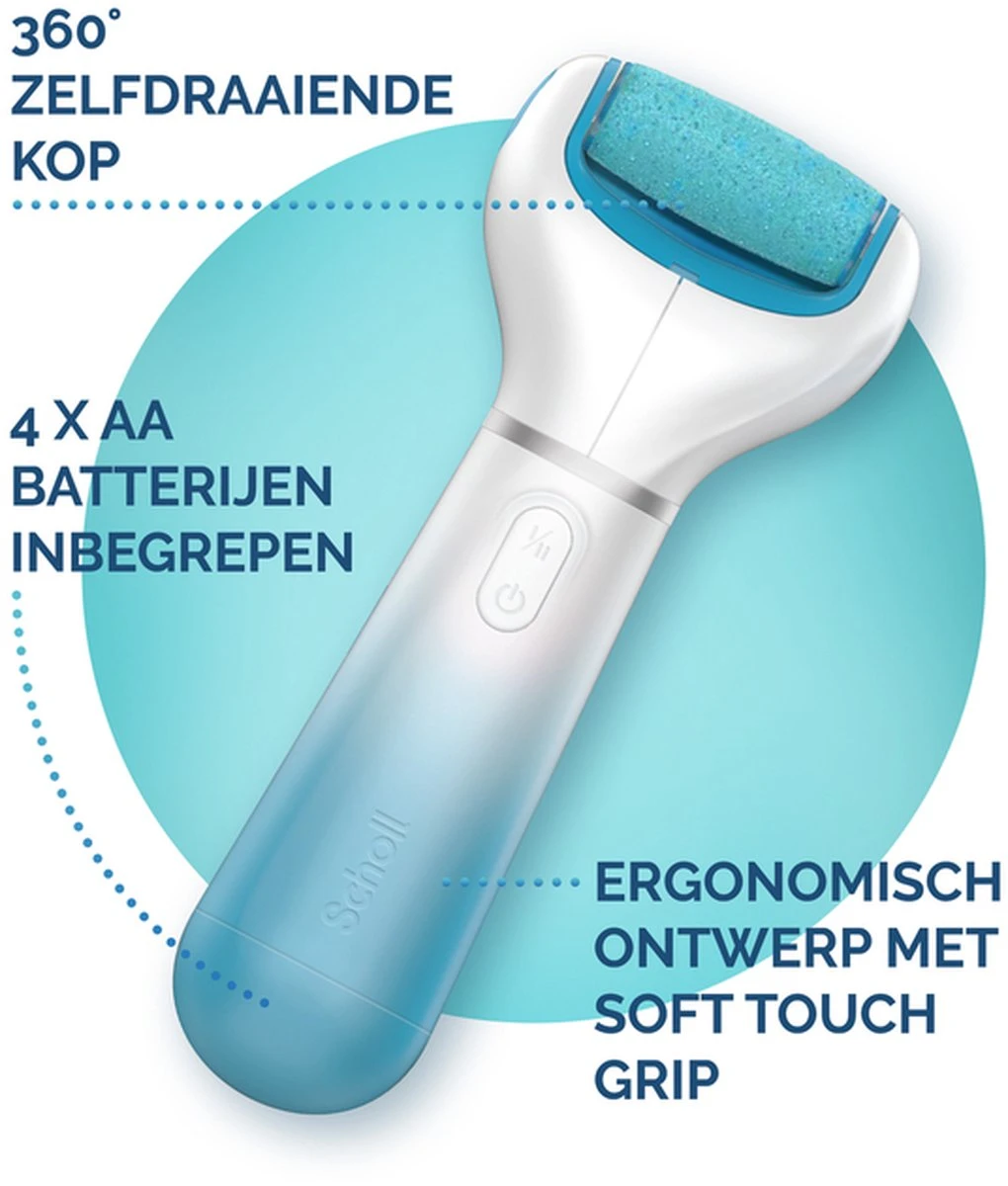 Scholl Velvet Smooth - Elektrische Eeltvijl - Blauw - 1 Stuk 10 Scholl Velvet Smooth - Elektrische Eeltvijl - Blauw - 1 Stuk - Afbeelding 8
