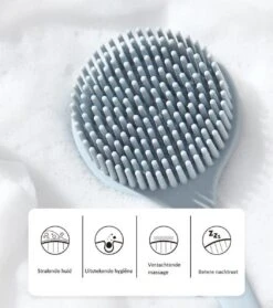 Blubs® – Badborstel – Dry Brush – Rug Scrubber – Lichaamsborstel – Rugborstel Douche Met Steel – Huidborstel – Doucheborstel – Bad- & Doucheaccessoires – Badborstel Met Steel – Doucheborstel Rugborstel – Siliconen Borstel – Massage – Cyaan -Lichaamsverzorging Winkel 1061x1200