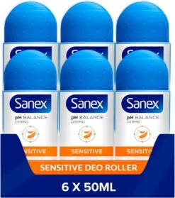 Sanex Dermo Sensitive Deodorant Anti-Transpirant Roller 6 X 50ml - Voordeelverpakking