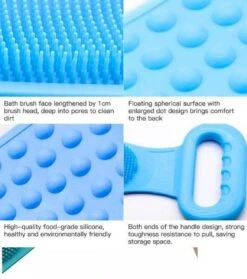 Merkloos Rug Scrubber - Doucheborstel - Lange Lichaamsborstel - Dubbelzijdig Design - 70CM - Rugborstel - Krabber - Douche - Bad - Badborstel - Rug Krabber Siliconen - Massage Borstel - Bath Towel - Back Scrubber - -Lichaamsverzorging Winkel 1064x1200 2