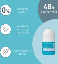 Deoleen Anti-transpirant - Roller Sensitive - Deodorant - 50 Ml -Lichaamsverzorging Winkel 1086x1200 2