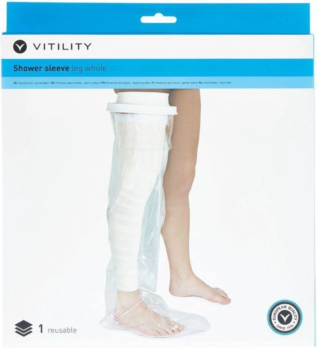 VITILITY Douchehoes Been Heel - Gipshoes - Gips En Verband Bescherming Tegen Vocht 11 VITILITY Douchehoes Been Heel - Gipshoes - Gips En Verband Bescherming Tegen Vocht - Afbeelding 9