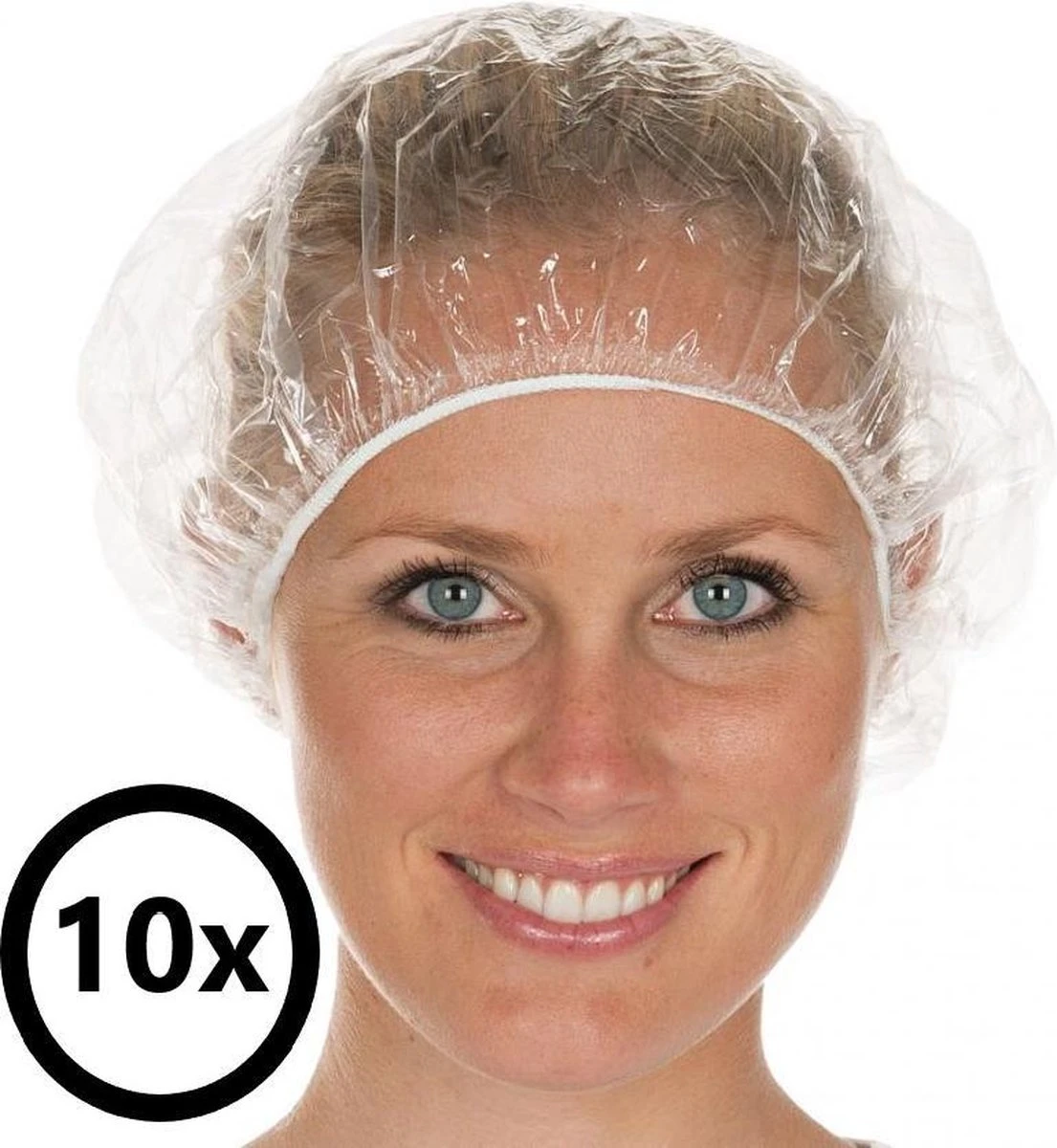 Wegwerp Douche Muts - 10 X Hygienisch Per Stuk Verpakt! - Douche Cap - Shower Cap Transparant 4 Wegwerp Douche Muts - 10 X Hygienisch Per Stuk Verpakt! - Douche Cap - Shower Cap Transparant - Afbeelding 2