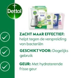 Dettol - Automatische Zeepdispenser No Touch & 3x250ml Handzeep No Touch Navulling - Aloe Vera, Sheabutter En Blue Lotus -Lichaamsverzorging Winkel 1125x1200 6
