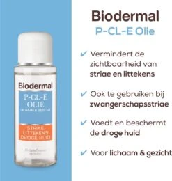 Biodermal P-CL-E Olie - Huidolie - Huidverzorging Voor Striae, Littekens En Droge Huid - Huidolie 75 Ml -Lichaamsverzorging Winkel 1140x1200