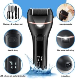 Elektrische Eeltverwijderaar INCL. Mani En Pedicure Set - Voetvijl - Eeltvijl - Eelt Verwijderaar -Oplaadbaar -Lichaamsverzorging Winkel 1145x1200
