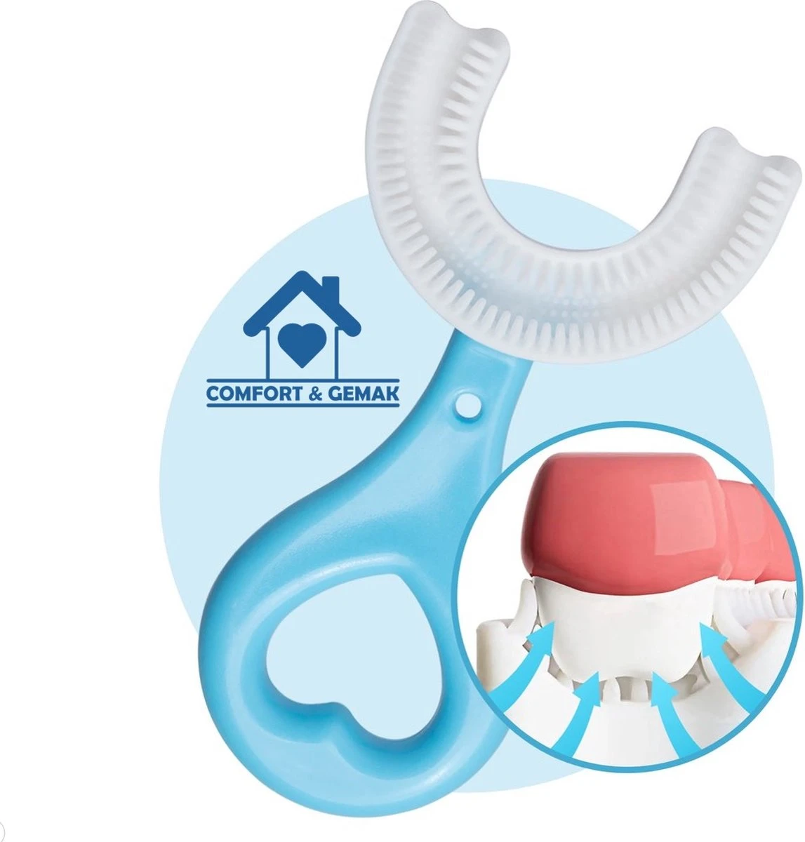 Tandenborstel Voor Baby En Kind - Eenvoudig, Hygiënisch En De Oplossing Voor Tandenpoetsen Bij Kinderen - BPA Vrij – BLAUW 4 Tandenborstel Voor Baby En Kind - Eenvoudig, Hygiënisch En De Oplossing Voor Tandenpoetsen Bij Kinderen - BPA Vrij – BLAUW - Afbeelding 2