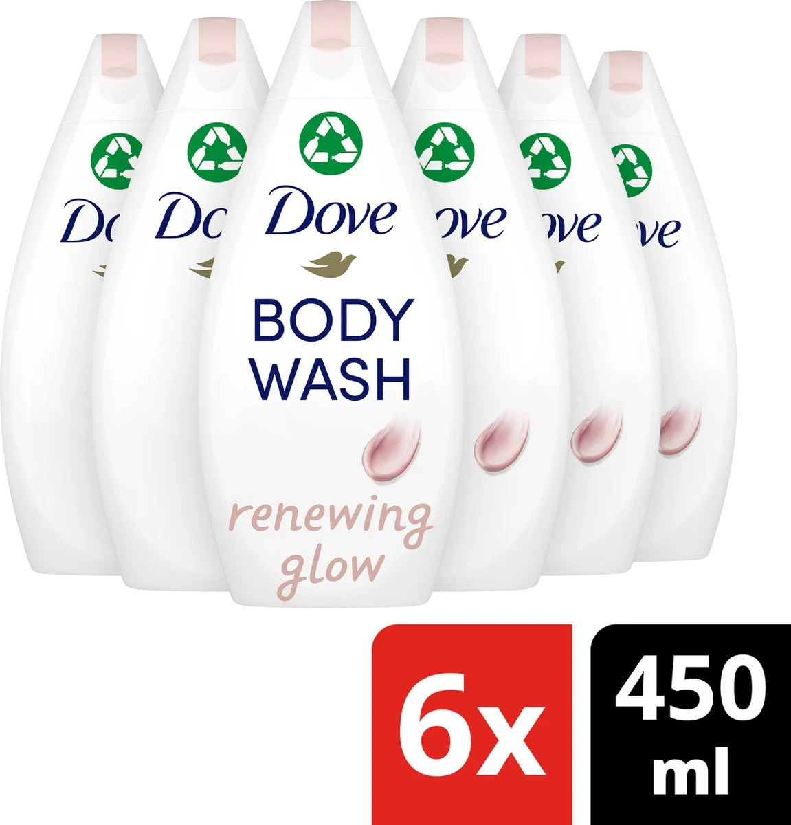 Dove Renewing Glow Douchegel - 6 X 450 Ml - Voordeelverpakking 4 Dove Renewing Glow Douchegel - 6 X 450 Ml - Voordeelverpakking - Afbeelding 2