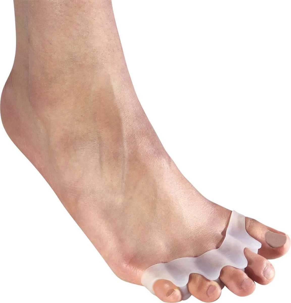 Scarlet Health | Teenspreider "Spreader III"; 1 Paar (2 Stuks) Gelhouder Van Zachte Siliconen; 5-teen Spreider Voor Hallux Valgus, Hamertenen, Kogelvormige Tenen. Vaandel 6 Scarlet Health | Teenspreider "Spreader III"; 1 Paar (2 Stuks) Gelhouder Van Zachte Siliconen; 5-teen Spreider Voor Hallux Valgus, Hamertenen, Kogelvormige Tenen. Vaandel - Afbeelding 4