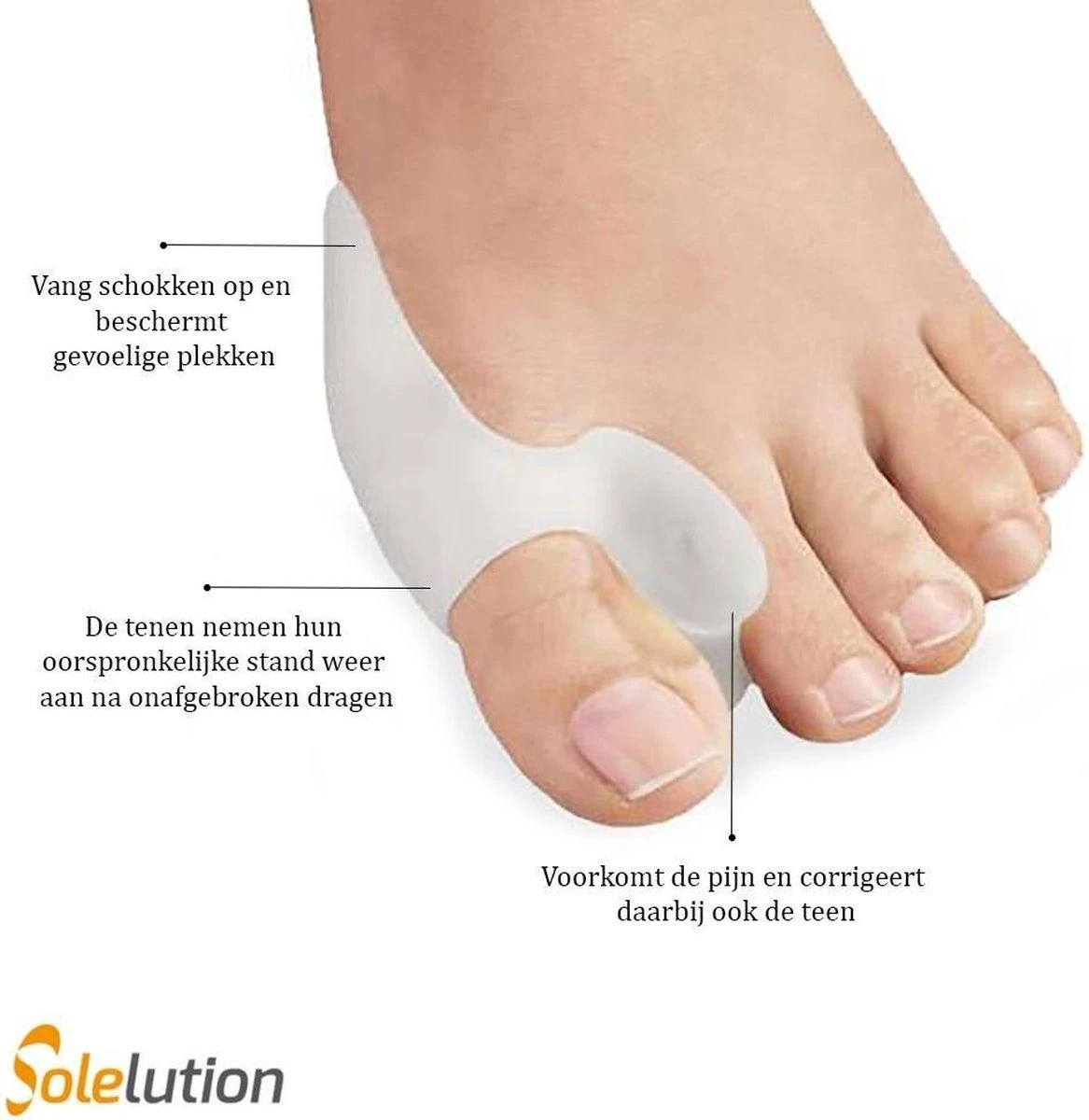 Valgomed Original Teenspreider Hallux Valgus + Bescherming (per Paar) 6 Valgomed Original Teenspreider Hallux Valgus + Bescherming (per Paar) - Afbeelding 4