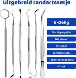 ExCorn Elektrische Tandsteen Verwijderaar - Inclusief 6-delig Tandartsset - 3 Standen - Elektrisch Tandplak Verwijderen - Tanden Polijsten -Lichaamsverzorging Winkel 1168x1200 5