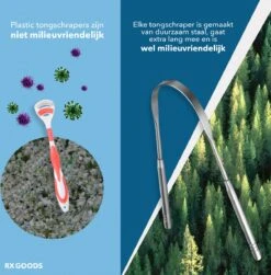 RX Goods RVS Tongschraper Voor Mondverzorging – 4 Stuks – Tongreiniger, Tongborstel & Tong Schraper – Duurzaam & Herbruikbaar -Lichaamsverzorging Winkel 1180x1200 3