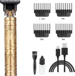 Golden Panther Professionele Draadloze Tondeuse - Trimmer Mannen - Scheerapparaat - Geschikt Voor Haar & Baard - Trimmer Lichaam - Bodygroomer Heren - Precision Detailer - Shaving Men