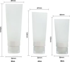 Somstyle 8-Delig Reisflesjes Set Transparant - Vliegtuig Handbagage - Toilettas Inclusief Potjes & Navulbare Flacons - Reisaccessoires - Wit -Lichaamsverzorging Winkel 1200x1055