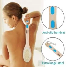 Blubs® – Houten Badborstel – Dry Brush – Rug Scrubber – Lichaamsborstel – Rugborstel Douche Met Steel – Huidborstel – Rugborstel Hout – Houten Badborstel Met Steel – Doucheborstel Met Steel – Houten Borstel – Droogborstel – Massage – Blauw -Lichaamsverzorging Winkel 1200x1062 7