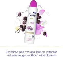 Dove Go Fresh Acai Berry & Waterlily Deodorant Spray Antitranspirant - 6 X 150 Ml - Voordeelverpakking -Lichaamsverzorging Winkel 1200x1081 2