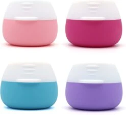 YONO Reis Cosmetica Potjes - Lege Potjes Met Deksel - Zalfpotjes - Siliconen Reisflesjes Set Handbagage - Reisflacons Navulbaar - 4 Stuks - 10 ML -Lichaamsverzorging Winkel 1200x1098 3