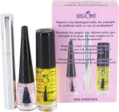 Herome 3 In 1 Manicure Nagelverzorging Set – Beschadigde Nagels – Nagelriemolie, Nagelriemcrème En Nagelverharder