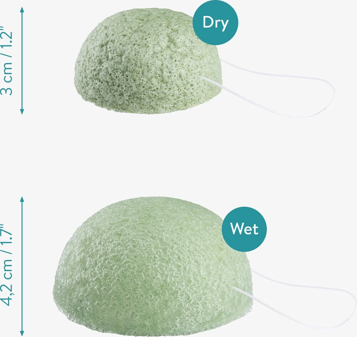 Navaris Set Van 8 Konjac Sponzen - Natuurlijke Sponzen Voor Gezichtsreiniging - Reinigt De Rijpe, Onzuivere, Droge, Gevoelige En Normale Huid - Vegan 7 Navaris Set Van 8 Konjac Sponzen - Natuurlijke Sponzen Voor Gezichtsreiniging - Reinigt De Rijpe, Onzuivere, Droge, Gevoelige En Normale Huid - Vegan - Afbeelding 5