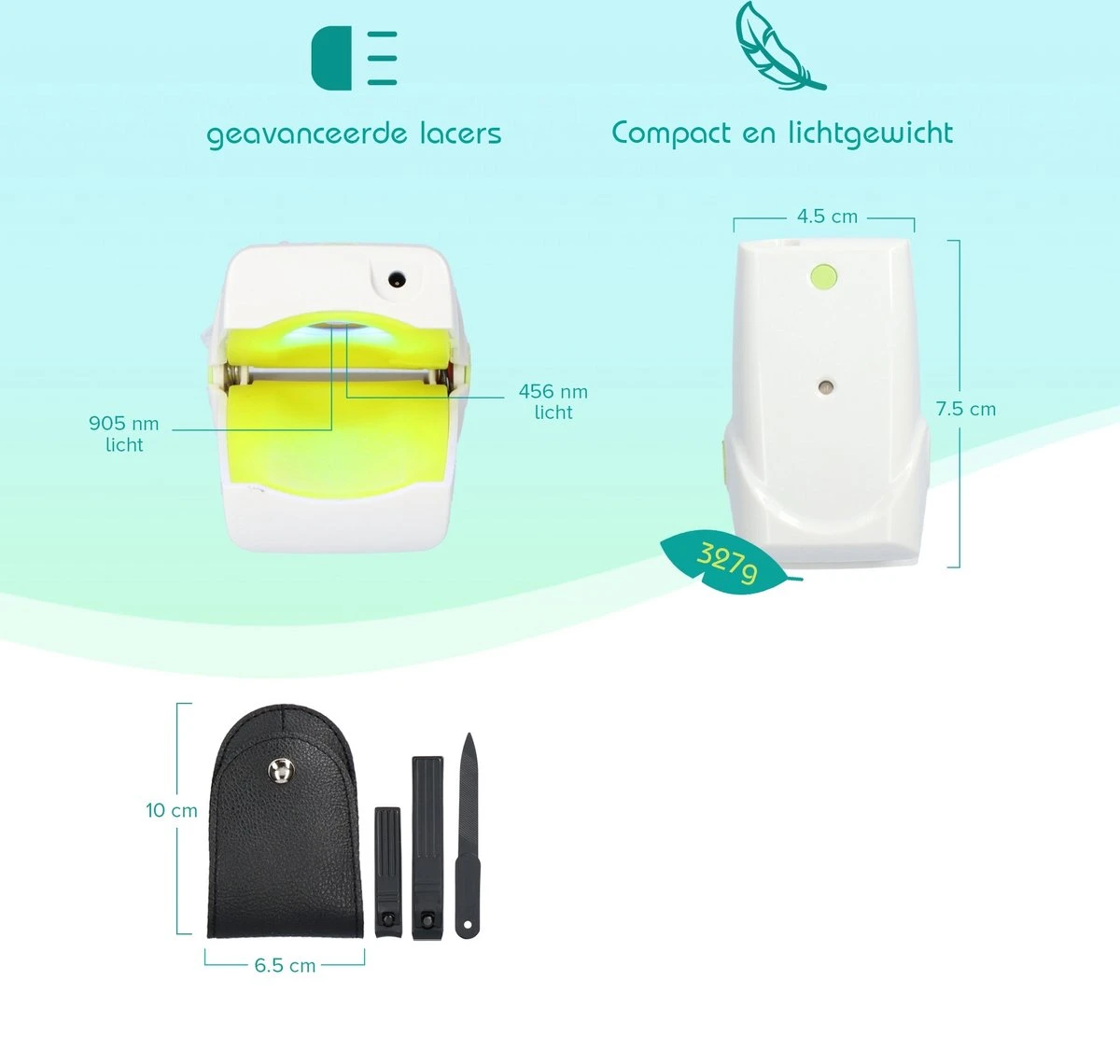 Anti Schimmelnagel Zelf-laserapparaat Incl. Pedicure Set 12 Anti Schimmelnagel Zelf-laserapparaat Incl. Pedicure Set - Afbeelding 10