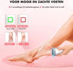 DynaBright Elektrische Eeltverwijderaar Met Stofzuigsysteem - Inc. 3 Vlijlschijven - 2 Standen - Voetvijl - Eeltvijl - Eelt Verwijderaar -USB Oplaadbaar - Geïntegreerde Zuigfunctie -Lichaamsverzorging Winkel 1200x1163 1