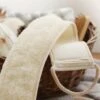 Merkloos Rug Spons Scrubber Van Loofah - Scrubborstel Doucheborstel Badborstel Massageborstel - Scrub Massage Douche & Bad Lichaam Borstel - Wit - 70cm
