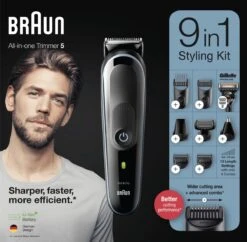 Braun Multigroomer 5 MGK5380 - 9in1 Trimmer Voor Mannen - Baard + Haar -Lichaamsverzorging Winkel 1200x1177 10