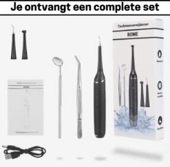 BOME Tandsteen Verwijderaar - 3 Opzetstukken - Tandplak Verwijderaar - Inclusief Spiegel En Pincet - 3 Standen -Lichaamsverzorging Winkel 1200x1179 12
