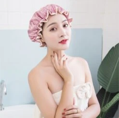 Hazlö Luxe Douchemuts - Douchekapje - Showercap - Donkerroze -Lichaamsverzorging Winkel 1200x1187 5