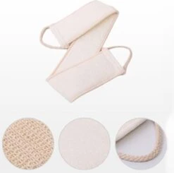 Loofah Massage Borstel - Massage Brush / Lichaamsborstel | Scrub Spons - Badspons - Douchespons - Rugmassage- | Sauna & Welness | Badborstel - Saunaborstel - Rugborstel - Huidborstel - Douche Borstel - Wasborstel - Beige -Lichaamsverzorging Winkel 1200x1189 3