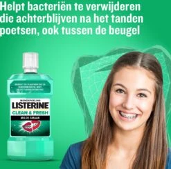 LISTERINE Clean & Fresh, Mondwater Met Essentiële Oliën En Fluoride, Zonder Alcohol, Bereikt De Plaatsen Die De Tandenborstel Mist – Zelfs Tussen De Beugel, 3 X 500 Ml -Lichaamsverzorging Winkel 1200x1189 9