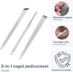 Viamart - Teen En Nagel Pedicure - Mes - Nagels Bijwerken - Voeten Schraper - (3 Stuks) -Lichaamsverzorging Winkel 1200x1191 2