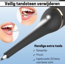 BOME Tandsteen Verwijderaar - 3 Opzetstukken - Tandplak Verwijderaar - Inclusief Spiegel En Pincet - 3 Standen -Lichaamsverzorging Winkel 1200x1192 4