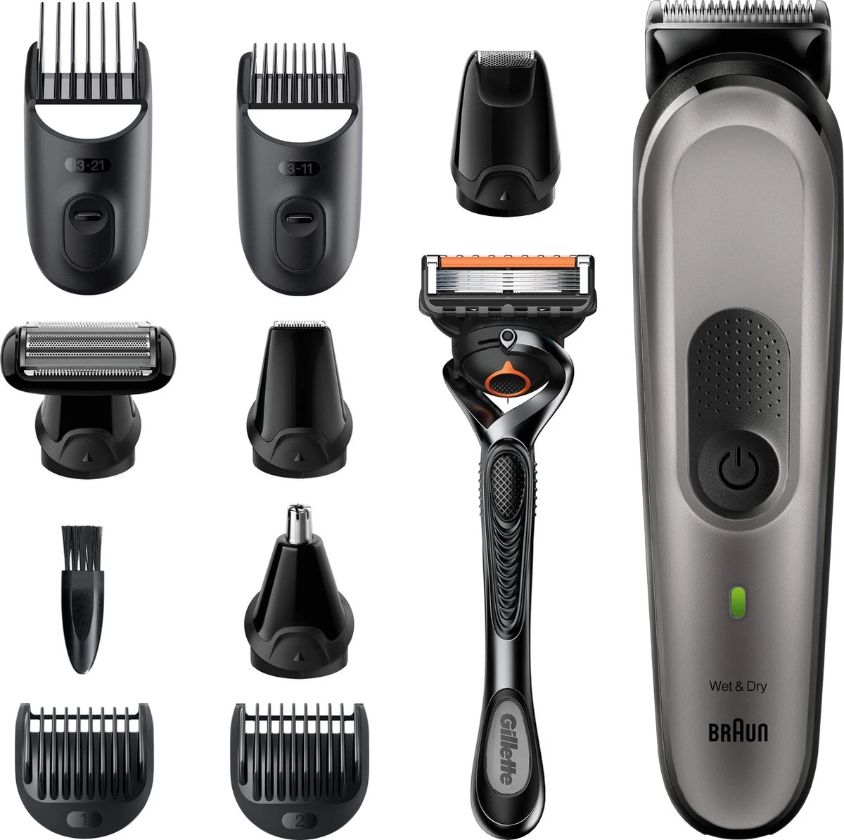 Braun Multigroomer 7 MGK7320 - 10in1 Trimmer Voor Mannen - Baard + Haar 5 Braun Multigroomer 7 MGK7320 - 10in1 Trimmer Voor Mannen - Baard + Haar - Afbeelding 3