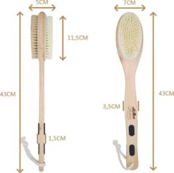 Blubs® – Houten Badborstel – Dry Brush – Rug Scrubber – Lichaamsborstel – Rugborstel Douche Met Steel – Huidborstel – Rugborstel Hout – Houten Badborstel Met Steel – Doucheborstel Met Steel – Houten Borstel – Droogborstel – Massage – Zwart -Lichaamsverzorging Winkel 1200x1194 8