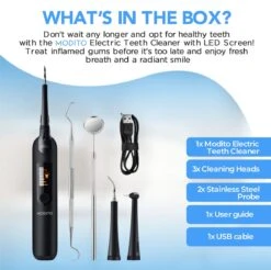 Merkloos Tandsteen Verwijderaar - 5 Standen - Inclusief Tandarts Set - Met 3 Opzetstukken - Elektrisch - Tandplak -Lichaamsverzorging Winkel 1200x1196 15