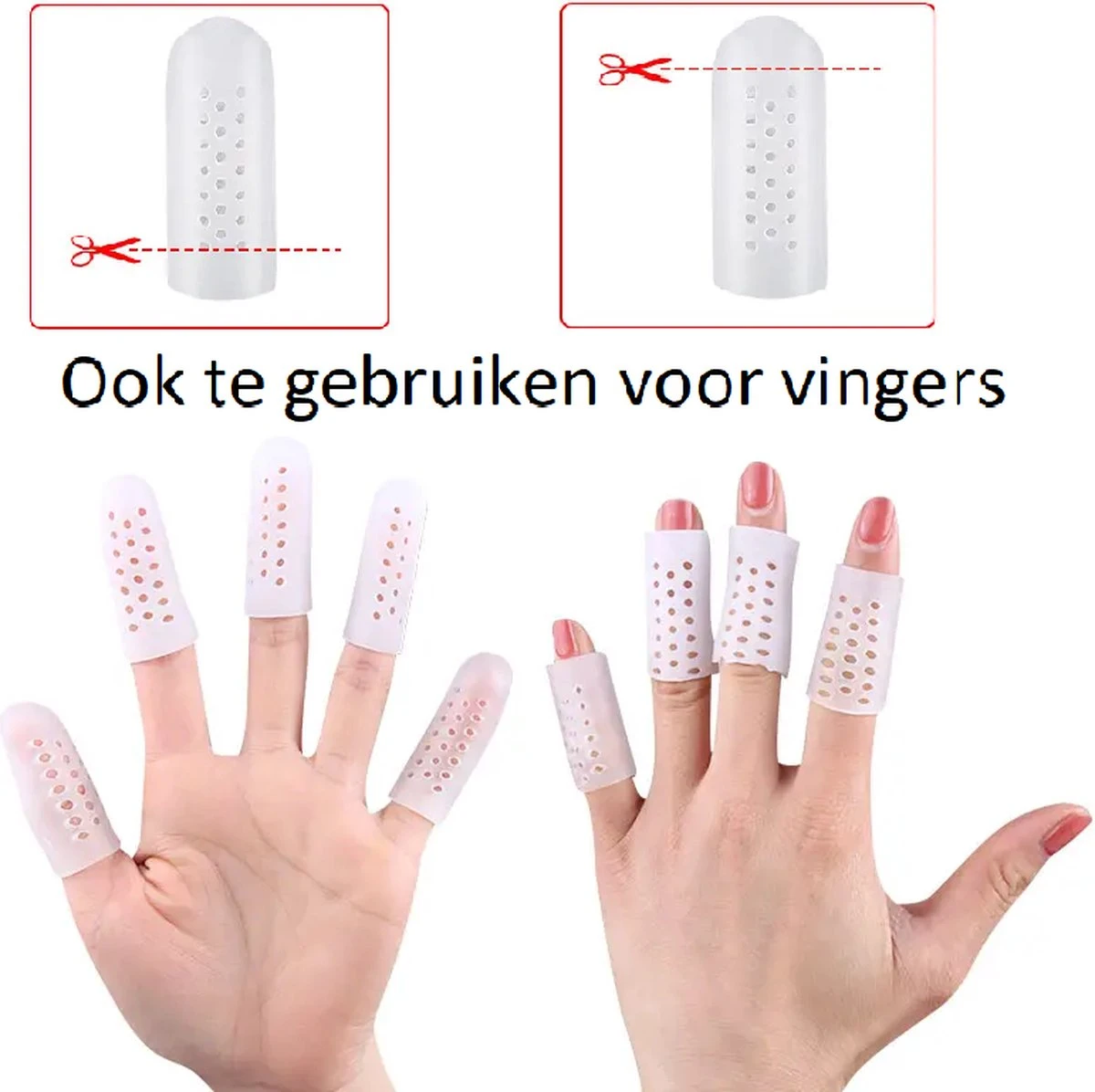 Teenbeschermer - Teenbeschermers Siliconen - Teenbeschermer Kleine Teen - Teenbeschermer Grote Teen - Teenkap - Teenspreider - Er Worden 3 Paar Geleverd - S,M,L - Wit 8 Teenbeschermer - Teenbeschermers Siliconen - Teenbeschermer Kleine Teen - Teenbeschermer Grote Teen - Teenkap - Teenspreider - Er Worden 3 Paar Geleverd - S,M,L - Wit - Afbeelding 6