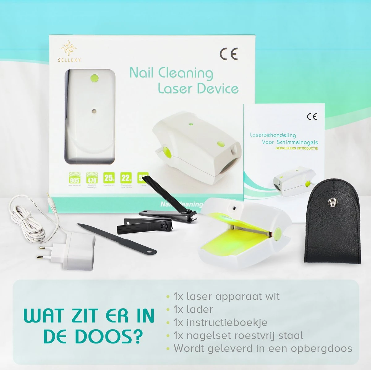 Anti Schimmelnagel Zelf-laserapparaat Incl. Pedicure Set 10 Anti Schimmelnagel Zelf-laserapparaat Incl. Pedicure Set - Afbeelding 8