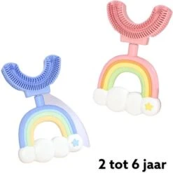 Medies - 360° U-vormige Kindertandenborstel Regenboog Roze | Baby Tandenborstel | Kindertandenborstel | Peuter Tandenborstel | U-vorm - Siliconen - Bpa Free - 2 Tot 7 Jaar -Lichaamsverzorging Winkel 1200x1200 1034