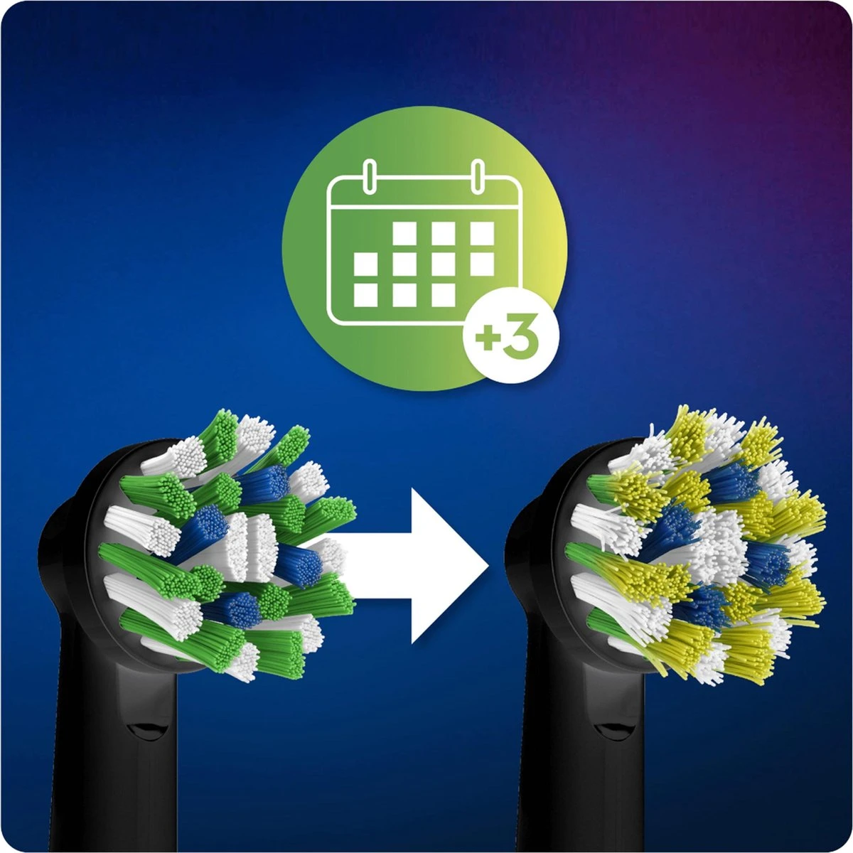 Oral B Oral-B CrossAction - Met CleanMaximiser-technologie - Opzetborstels - Zwart - 4stuks 5 Oral B Oral-B CrossAction - Met CleanMaximiser-technologie - Opzetborstels - Zwart - 4stuks - Afbeelding 3