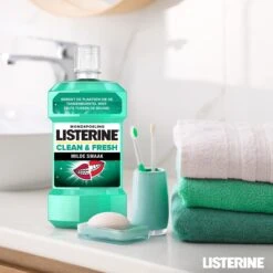 LISTERINE Clean & Fresh, Mondwater Met Essentiële Oliën En Fluoride, Zonder Alcohol, Bereikt De Plaatsen Die De Tandenborstel Mist – Zelfs Tussen De Beugel, 3 X 500 Ml -Lichaamsverzorging Winkel 1200x1200 1139