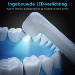 DEN-T® PRO P350 Elektrische Tandenpolijster - Wit - 5 Standen - 5 Opzetstukken - Polijstmachine - Polijstset - Tanden Polijsten - -Lichaamsverzorging Winkel 1200x1200 1152