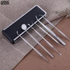 AdroitGoods 7 Delige RVS Tandarts Setje - Incl Haakje En Spiegel - Tandenstokers - Tandplak - Gebit Verzorging Setje -Lichaamsverzorging Winkel 1200x1200 1306