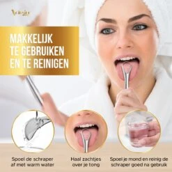 Xclusive-lifestyle® - Luxe RVS Tongschraperset - 4-Delige Professionele Tongreiniger - Mondverzorging - Mondhygiëne - Herbruikbaar En Duurzaam - Ayurveda - Aanbevolen Door Tandartsen -Lichaamsverzorging Winkel 1200x1200 1343