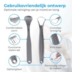 Nuvance - Professionele Tongschraper - 3 In 1 Set - Voor Mondverzorging - Tongreiniger - Tong Schraper - Tongue Scraper - RVS 15 Nuvance - Professionele Tongschraper - 3 In 1 Set - Voor Mondverzorging - Tongreiniger - Tong Schraper - Tongue Scraper - RVS -Lichaamsverzorging Winkel 1200x1200 1353