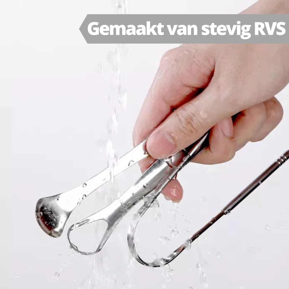 AdroitGoods RVS Tongschraper Set Voor Mondverzorging - 4 Stuks - Tongreiniger/Tongborstel & Tong Schraper 7 AdroitGoods RVS Tongschraper Set Voor Mondverzorging - 4 Stuks - Tongreiniger/Tongborstel & Tong Schraper - Afbeelding 5