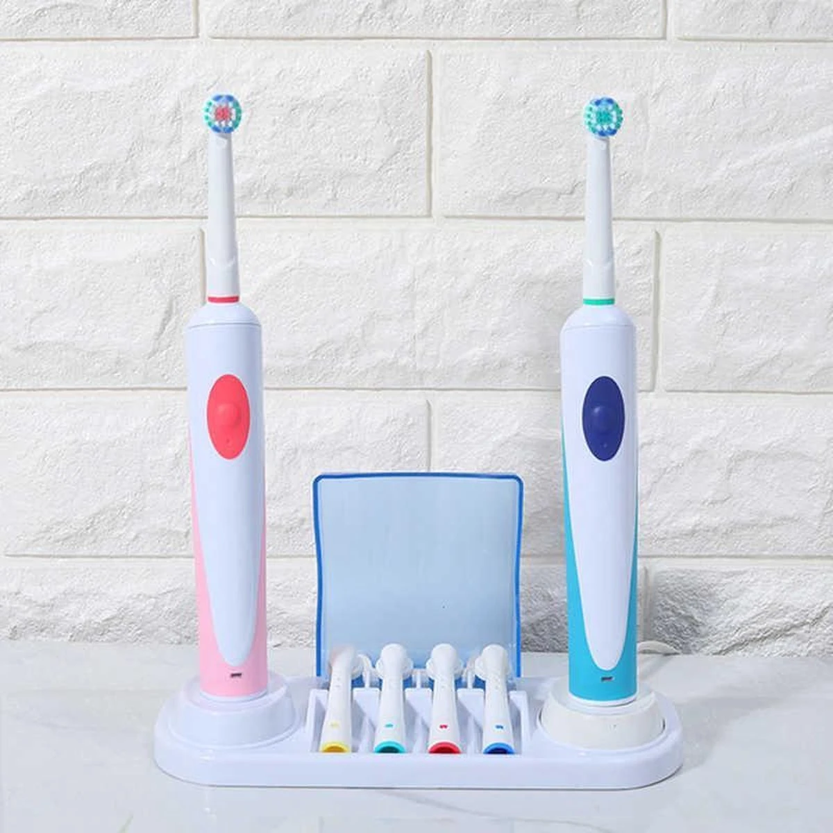 IBright Elektrische Tandenborstel Houder & Opzetborstelhouder - Met Opbergunit Voor 4 Opzetborstels - Universeel - Geschikt Voor Oral B Toothbrush 5 IBright Elektrische Tandenborstel Houder & Opzetborstelhouder - Met Opbergunit Voor 4 Opzetborstels - Universeel - Geschikt Voor Oral B Toothbrush - Afbeelding 3
