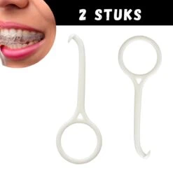 Merkloos 2 Stuks Orthodontische Aligner Remover | Haakje | Beugel - Wit