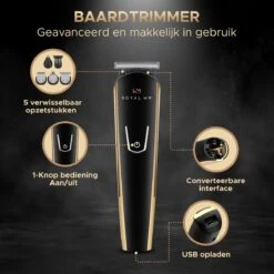 Royal WM - Series 9000 PRO - Baardtrimmer - Zwart - Scheerapparaat - Draadloos -Lichaamsverzorging Winkel 1200x1200 1509